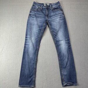 BKE Jake Jeans Mens 29  (27x31) Blue Straight Leg Denim Medium Wash Whiskered